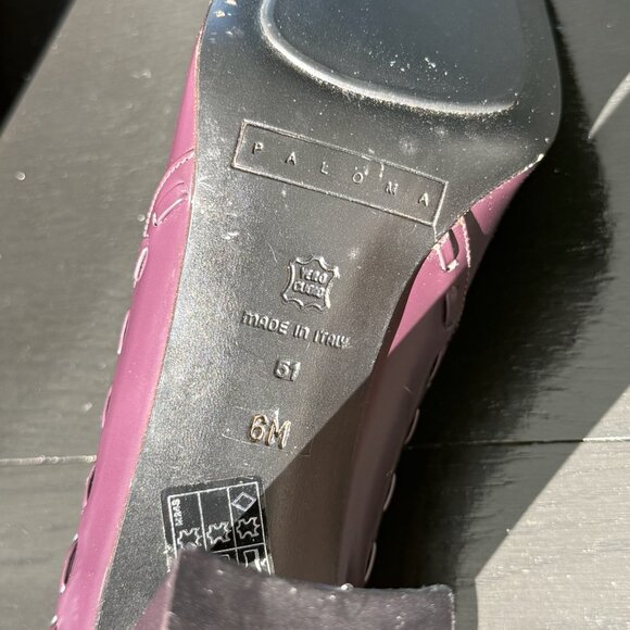 Dark Purple Paloma Square Tip Heels - Made in Italy - Picture 8 of 9